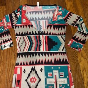 Colorful patterned dress